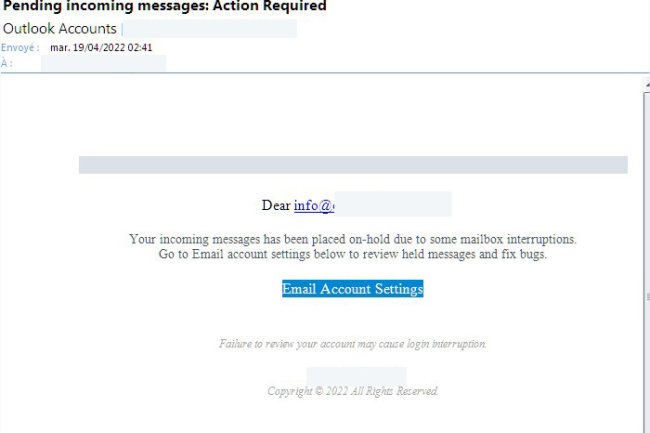 Pending incoming messages: Action Required